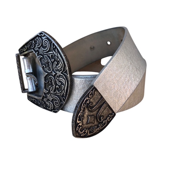 Streets Ahead Made in Usa Leather Silver Antique Silver Western Cowgirl Belt L